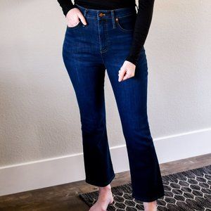 MADEWELL CURVY CALI DEMI-BOOT CROPPED HIGH RISE WAIST JEANS STRETCH DENIM sz 34